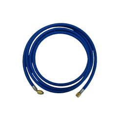 Tuyau femelles droit + 90 - 3 mètres pour R134a Bleu